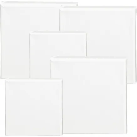 ArtistLine Canvas, vit, storlek 15x15+20x20 cm, D: 1,6 cm, 360 g, 40 st
